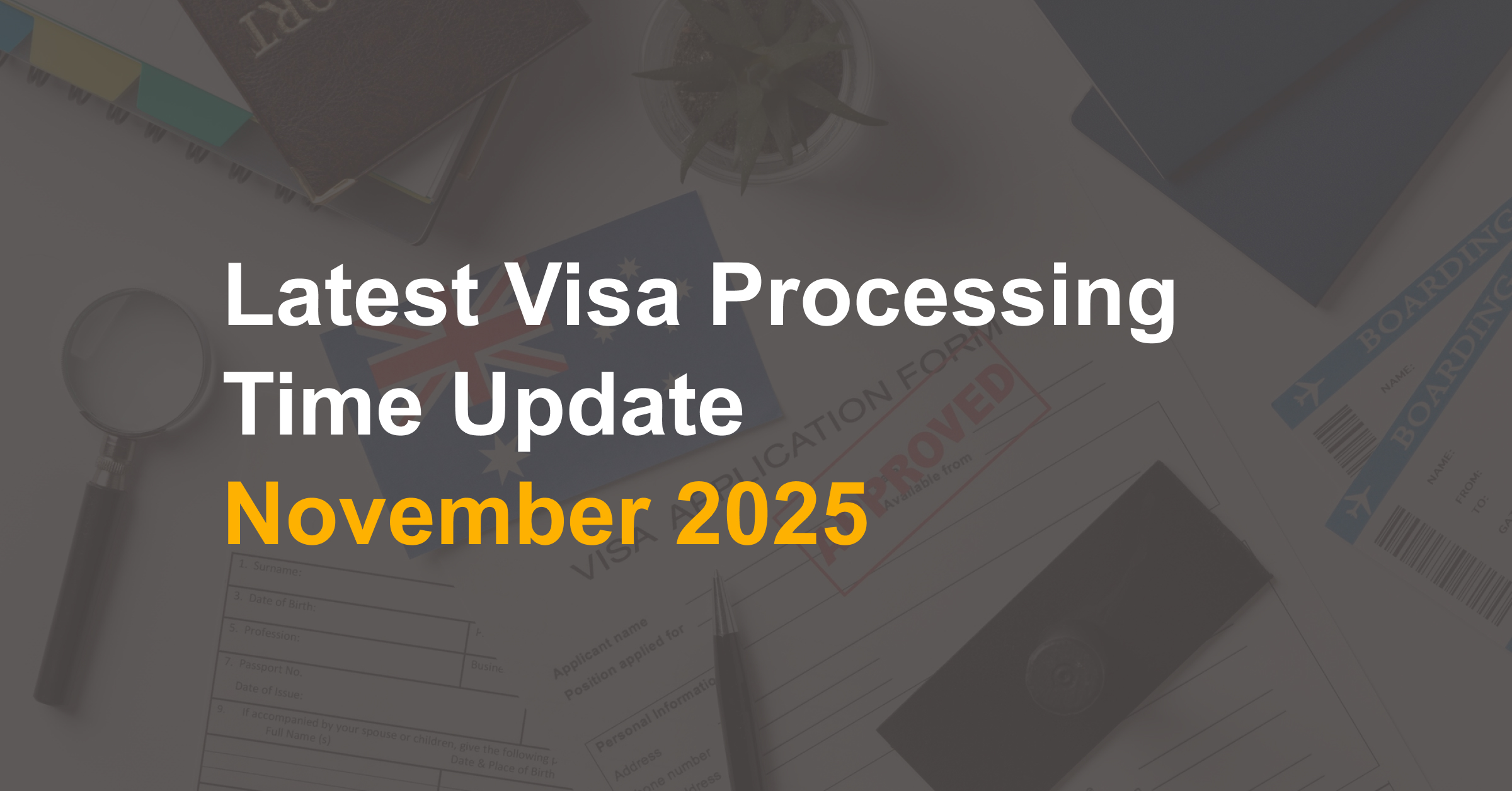Latest Visa Processing Time Update – November 2025